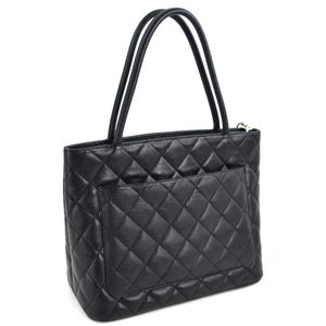 Chanel Reproduction Leather Handbag Caviar Black Skin